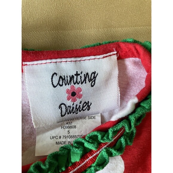 Counting Daisies Girls Christmas Dress - Picture 11 of 12